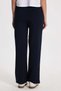 Women's relaxed fit cotton blend wide leg sweatpants with elastic waistband and lycra - navy blue - 7
