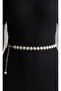 Women's Mussel Detailed Imported Chain Belt, Suitable for All Sizes, Waist Belt, Dress Belt, Jacket Belt - 4