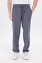 Men's Anthracite Gray Jogger Pants – Elastic Lace-Up 100% Cotton Linen Baggy Comfortable Casual Trousers - 2