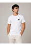 Men's Minimal Moose Logo T-Shirt Crew Neck Short Sleeve Summer T-Shirt - White - 3