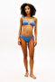 Women's V-Shaped Side Tie Blue Bikini Bottom - 5