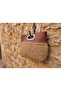 Special Hand Knitted Women's Handbag - Tan Leather Detailed (32X42 cm) - 3