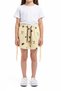 Girl's Elastic Waist Tie-Up Printed Shorts 25033