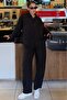Black Transparent Relax Fit Striped Suit Mg2740 - 6