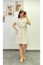 Striped Dress with Shirt Collar Pockets and Tie Waist Detail