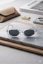 Traye |   Framed Cateye Oval Sunglasses Classic Model Unisex Glasses - 3