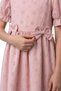 Girl's Watermelon Sleeve Detailed Ribboned Scallop Dress Elb2016 - 5