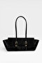 Rectangular Baguette Shoulder Bag Black - 2
