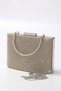 Stoned Gold Women's Evening Dress Handbag with Stone Detail and Chain Strap, Stylish Evening Event Clutch Model, Elegant - 5