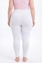 Women's Plus Size Leggings High Waist Cotton Lycra Flexible Comfortable Fit Daily White - 5