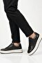 6Y3334-8086 m Black and White Genuine Leather Men's Casual Shoes - 2