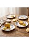 Lemon Patterned 4-Piece Porcelain Dessert Plate Set 17 cm - 2