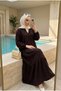 Women's Modal Fabric Layered Hijab Dress (Without Lining) - 3