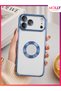 Lou Laser Transparent Silicone Case with Metallic Edges Sierra Blue Lens Protector for iPhone 17 Pro Max