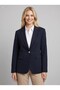 Women's Navy Blue Striped Comfort Fit Blazer Jacket – Comfortable Fit - 4