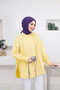8511 - Poplin Pleated Women's Shirt with Hidden Buttons