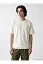 Ecru Loose Fit Basic Thick T-Shirt - 4