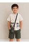 Yavrucak 63305-26 Boy's 4-Piece Set Shirt T-Shirt Shorts Bag Combination Summer Casual Set - 3