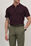 Men's Striped Zipper Detailed Polo Collar T-Shirt - 3