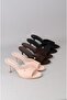 Seç S57 Heelled Women's Slippers (Heel Height:9Cm) Black - 8