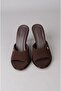Seç S57 Heelled Women's Slippers (Heel Height:9Cm) Brown - 3