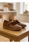 Tan Genuine Leather Women's Comfortable Orthopedic Daily Comfort Shoes Ballet Flats