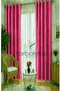 Fuchsia Velvet Rustic Velvety Fabric Curtain