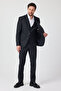 Leon Men's Navy Italian Striped Jacket+Pants+Vest Slim Fit Suit - 3