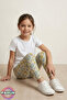 Patterned Children's Tights - Yellow Floral Patterned Girls' Tights - Soft, Stretchy, Comfortable, Cotton, Anti-Sweat - 4