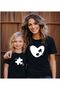 Mother-Child Puzzle Heart Printed T-Shirt [Add 2 Items to the Cart for Combinations - Single Price]