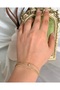 Star Figured Zircon Stone Multi-Chain Gold Color Steel Women's Bracelet