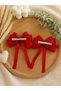 Designer Pearl Detailed Satin Bow Children's Hair Clip – for National Holiday and Special Occasion Combinations - 3