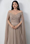 Strapless Neckline Pleated Tulle Dress Dmn0354 - 2
