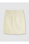 تنورة جينز قصيرة باللون الأصفر بقصة عادية - 6