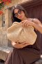 Women's Viona Straw Handbag Light Beige – with Chain Strap, Summer, Handcrafted