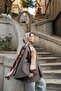 Amore Leaf Pattern Shawl - Bitter Brown-Mink