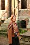 Noa Batik Patterned Shawl - Bitter Brown-Camel - 3