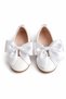 Mia&Lui Girls' Ballerina Flats with Ribbon Detail on the Front 18-30 White - 2