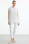 Reverse knit detailed sweater white