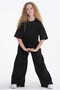 Girl's Pocket Detailed Short Sleeve Top and Bottom Set