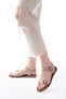 Zri̇n-091 Premium Beige Orthopedic Genuine Leather Women's Sandals - 2