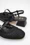 Mesh Knitted Short Block Heeled Women's Shoes Heel 3cm - 4