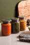 4407 Bormio Set of 3 Glass Jars with Metal Lids Vacuum Lid Storage Organizing Container Set 900ml - 2