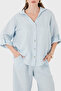 Striped Relaxed Fit Long Sleeve Linen Shirt Shirt 6684Rn - 5