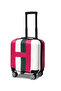Kids Stripe Printed ABS Lightweight 17 Inch (7kg) Cabin Size Luggage, 8 Wheels, Combination Lock Suitcase