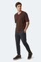 Katre Men's V-Neck Coffee T-Shirt - 5