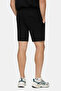 Lazary Black Gofre Printed Soft Textured Modal Fabric Standard Fit Men's Knitted Shorts - 3