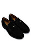 Men's Genuine Leather Black Suede Loafer Shoes - 2