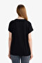 G2876Axbk81 Black Crew Neck Floral Short Sleeve T-Shirt - 5