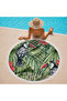 Green Tropical Forest and Toucan Patterned 150 cm Round Beach Towel - 2
